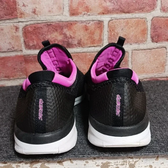 Skechers Sport Dual-Lite Womens 10 Black Pink Bungee Slip On Sneakers 12386 BKPK - Picture 3 of 7